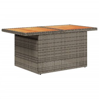 Tuintafel 100x55x73 cm poly rattan en acaciahout grijs 8721012335127 4