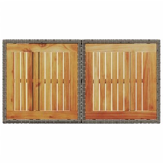 Tuintafel 100x55x73 cm poly rattan en acaciahout grijs 8721012335127 7