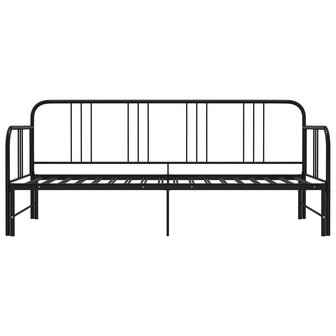 Slaapbankframe uittrekbaar metaal zwart 90x200 cm 8720286162514 3