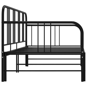 Slaapbankframe uittrekbaar metaal zwart 90x200 cm 8720286162514 4