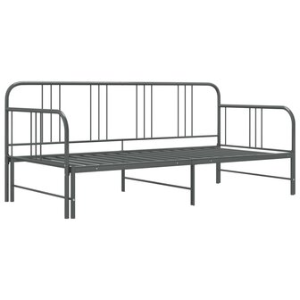 Slaapbankframe uittrekbaar metaal grijs 90x200 cm 8720286162538 2