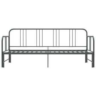 Slaapbankframe uittrekbaar metaal grijs 90x200 cm 8720286162538 3