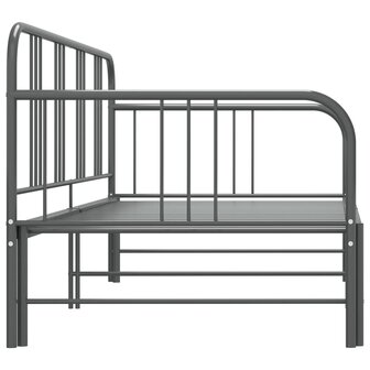 Slaapbankframe uittrekbaar metaal grijs 90x200 cm 8720286162538 4