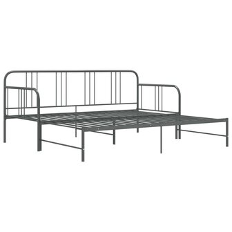 Slaapbankframe uittrekbaar metaal grijs 90x200 cm 8720286162538 8