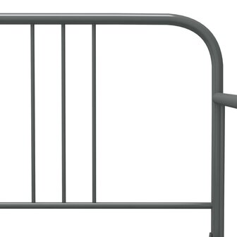 Slaapbankframe uittrekbaar metaal grijs 90x200 cm 8720286162538 10