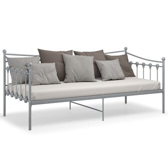 Slaapbankframe metaal grijs 90x200 cm 8720286195536 4