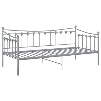 Slaapbankframe metaal grijs 90x200 cm 8720286195536 5