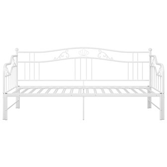 Slaapbankframe uittrekbaar metaal wit 90x200 cm 8720286195611 7