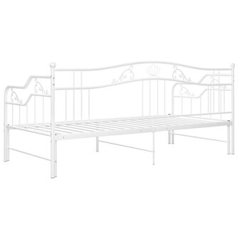 Slaapbankframe uittrekbaar metaal wit 90x200 cm 8720286195611 9
