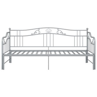 Slaapbankframe uittrekbaar metaal grijs 90x200 cm 8720286195628 8