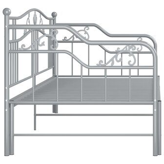 Slaapbankframe uittrekbaar metaal grijs 90x200 cm 8720286195628 9