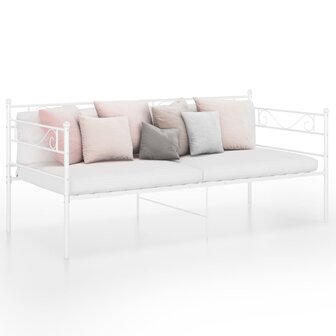 Slaapbankframe metaal wit 90x200 cm 8720286195642 1