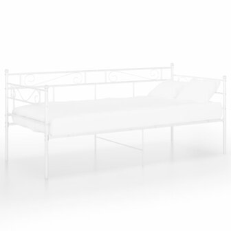Slaapbankframe metaal wit 90x200 cm 8720286195642 2