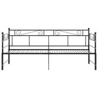 Slaapbankframe uittrekbaar metaal zwart 90x200 cm 8720286195666 7