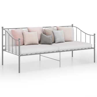 Slaapbankframe metaal grijs 90x200 cm 8720286195710 1