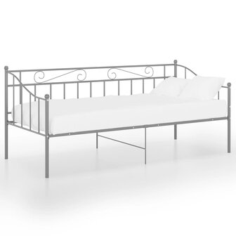 Slaapbankframe metaal grijs 90x200 cm 8720286195710 2
