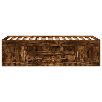 Slaapbank met lades 75x190 cm bewerkt hout gerookt eikenkleurig 8721102619151 4