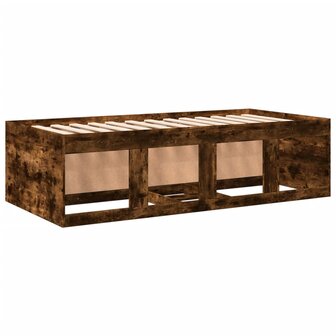 Slaapbank met lades 75x190 cm bewerkt hout gerookt eikenkleurig 8721102619151 6