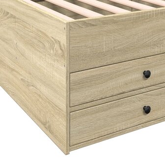 Slaapbank met lades 90x190 cm bewerkt hout sonoma eikenkleurig 8721102625367 8