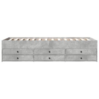 Slaapbank met lades 75x190 cm bewerkt hout betongrijs 8721102625442 4