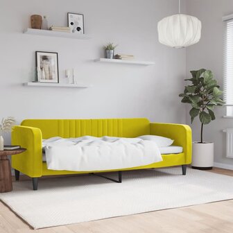 Slaapbank 80x200 cm fluweel geel 8720845953799 1