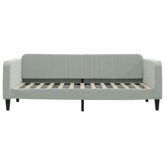 Slaapbank 90x200 cm fluweel lichtgrijs 8720845953812 3