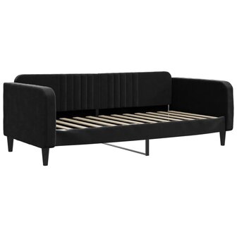 Slaapbank 90x200 cm fluweel zwart 8720845953850 2