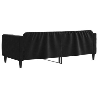 Slaapbank 90x200 cm fluweel zwart 8720845953850 5