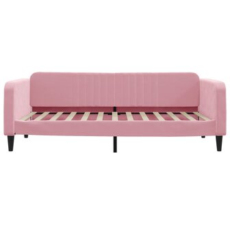 Slaapbank 100x200 cm fluweel roze 8720845953911 3