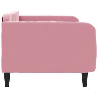 Slaapbank 100x200 cm fluweel roze 8720845953911 4