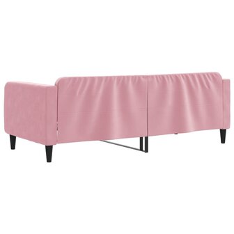 Slaapbank 100x200 cm fluweel roze 8720845953911 5
