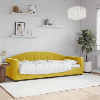Slaapbank 80x200 cm fluweel geel 8720845954291 1