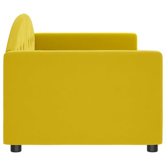 Slaapbank 80x200 cm fluweel geel 8720845954291 4