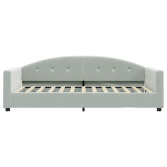 Slaapbank 90x200 cm fluweel lichtgrijs 8720845954314 3