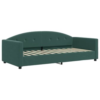 Slaapbank 90x200 cm fluweel donkergroen 8720845954338 2