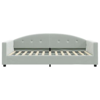 Slaapbank 100x200 cm fluweel lichtgrijs 8720845954383 3