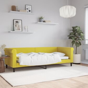 Slaapbank 80x200 cm fluweel geel 8720845955373 1