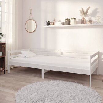 Slaapbank massief grenenhout wit 90x200 cm 8720286641279 1