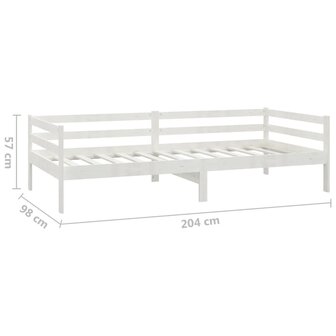 Slaapbank massief grenenhout wit 90x200 cm 8720286641279 8