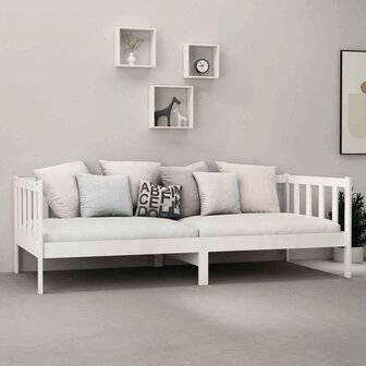 Bedbank massief grenenhout wit 90x200 cm 8720286641378 3