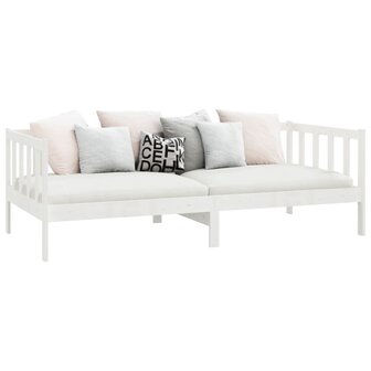 Bedbank massief grenenhout wit 90x200 cm 8720286641378 4