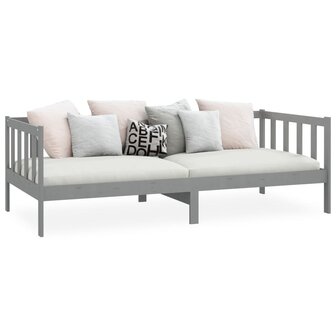 Bedbank massief grenenhout grijs 90x200 cm 8720286641385 4