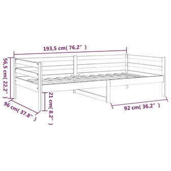 Slaapbank 90x190 cm massief grenenhout honingbruin 8720287133377 11