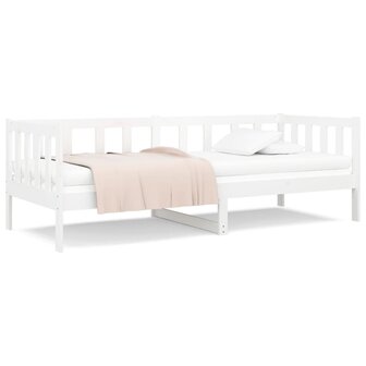 Slaapbank 90x190 cm massief grenenhout wit 8720287133452 2