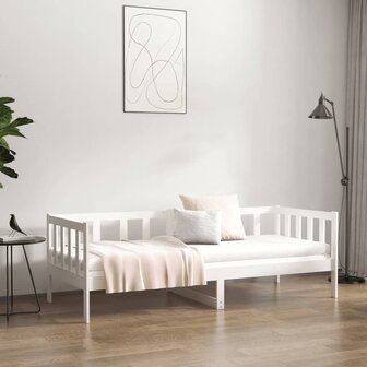 Slaapbank 90x190 cm massief grenenhout wit 8720287133452 4