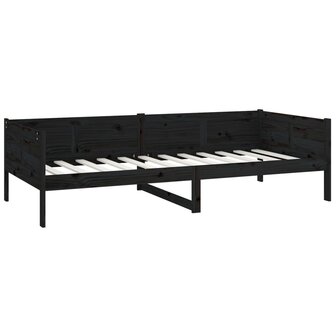 Slaapbank massief grenenhout zwart 90x190 cm 8720287072294 4
