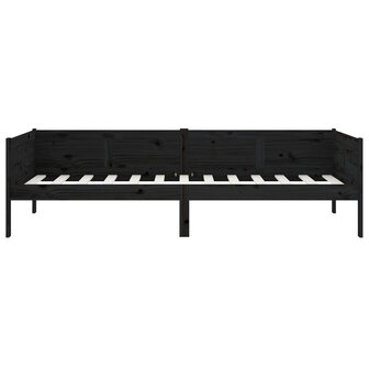 Slaapbank massief grenenhout zwart 90x190 cm 8720287072294 5