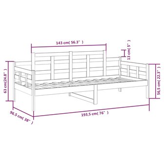 Slaapbank massief grenenhout 90x190 cm 8720287073154 9