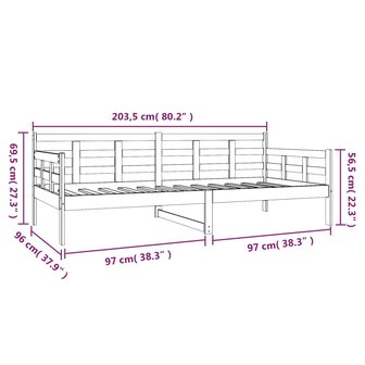 Slaapbank 90x200 cm massief grenenhout 8720287073352 11
