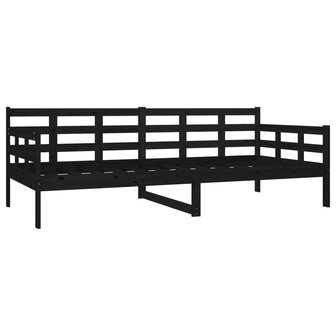 Slaapbank massief grenenhout zwart 90x200 cm 8720287073390 7
